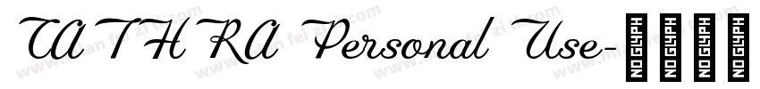 CATHRA Personal Use字体转换